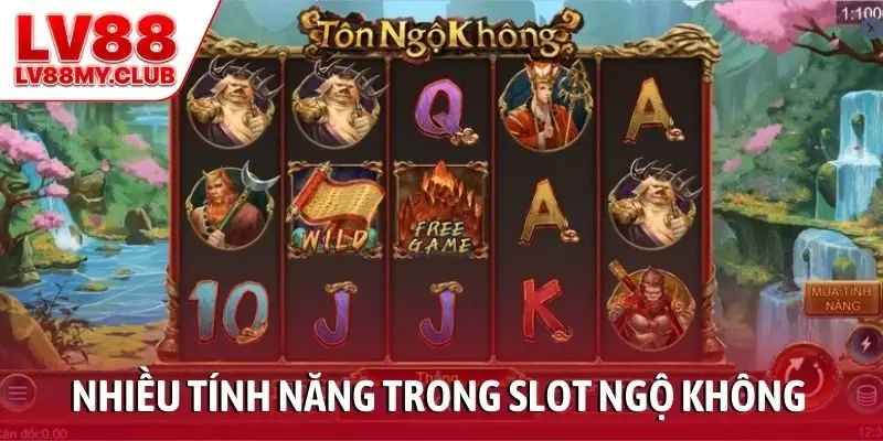 Nhiều tính năng hấp dẫn trong slot Ngộ Không